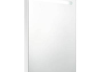 vidaXL Szafka łazienkowa z lustrem i LED, biel z połyskiem(SKU:326509)