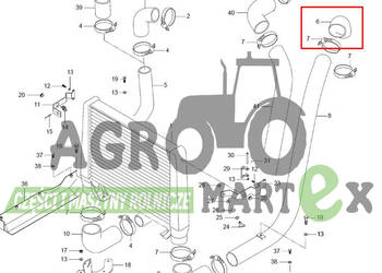 V34581500, 34581500 KOLANKO AGCO