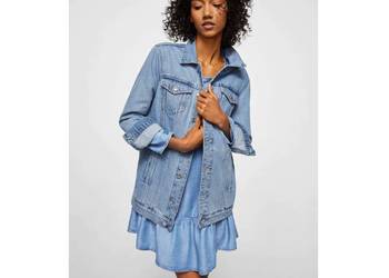 Nowa sukienka Mango L 40 mini jeans dżins denim lyocell nieb