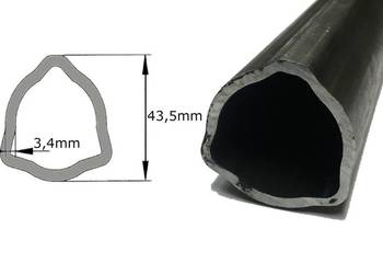 Rura wału WOM profilowana trójkąt 43,5x3,4mm 1m