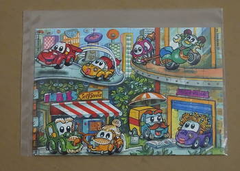 Kolekcjonerskie Puzzle Kinder Niespodzianka 1999 – Familie Vollgas (Autka)
