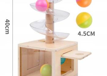 Drewniany tor dla kulek kulodrom 40 cm