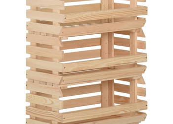 Wózek na warzywa 57x30x80 cm lite drewno sosnowe WM-327326