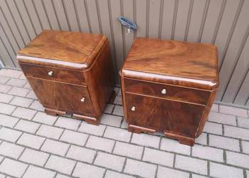 Stoliki Szafki Nocne Art Deco Stare Antyk Komplet Po Renowacji Okazja.