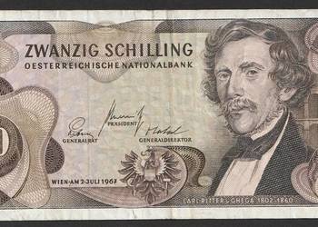 AUSTRIA 20 SCHILLING 1967 - RITTER - P