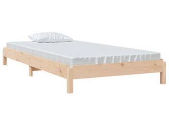 Łóżko sztaplowane lite drewno sosnowe 75x190 cm WM-820407