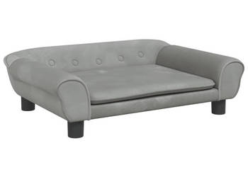 Sofa dla dzieci jasnoszara 70x45x26 cm aksamit WM-3196401