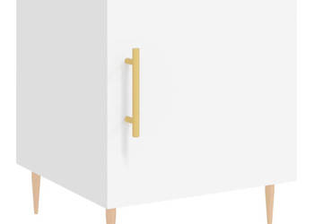 Szafka nocna biała 40x40x50 cm materiał drewnopochodny WM-827532