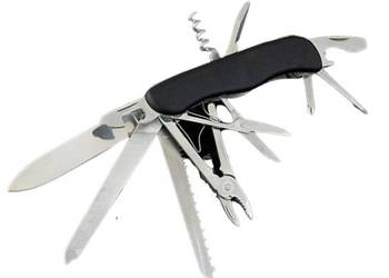Wielofunkcyjny Scyzoryk Metalowy z Korkociągiem i Nożyczkami