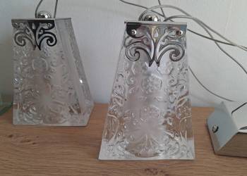 2 kryształowe lampki wiszące