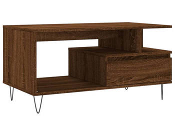 Stolik kawowy brązowy dąb 90x49x45 cm materiał drewnopochodny WM-831027