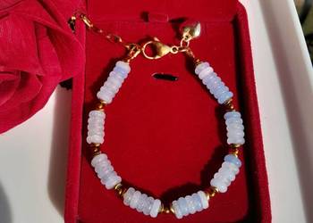 Bransoletka z kamienia naturalnego akwamaryn