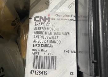 47128419 Wałek napędowy T6. TSA Maxxum MXU Nowy oryginał CNH 47128419 Wałek napędowy T6. TSA Maxxum MXU Nowy oryginał CNH