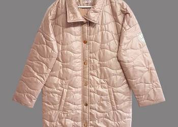 Damska lekka pikowana kurtka wiosenna - jesienna pudrowy róż Polwar 40/L