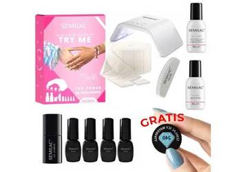 Zestaw do Paznokci SEMILAC TRY ME dla początkujących Akcesoria + GRATIS
