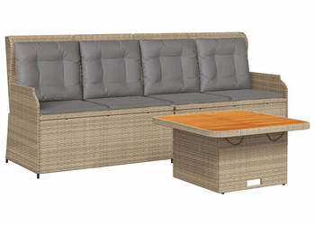 3-cz. wypoczynek do ogrodu z poduszkami beżowy rattan PE WM-3262103