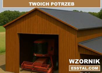 Wysoki Garaż BLASZANY|Blaszak|Garaże|Wiata|Drewnopodobny| - ESSTAL-