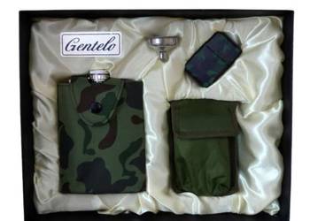 Piersiówka 7 OZ + Zapalniczka Benzynowa i sztućce turystyczne Moro Gentelo