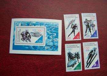 NRD DDR 1988 MNH Mi. 3140/43 Sport Olimpiada Calgary 88