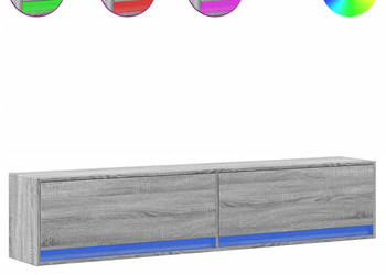 Ścienna szafka pod TV z LED szary dąb sonoma 180x31x38 cm WM-3307952