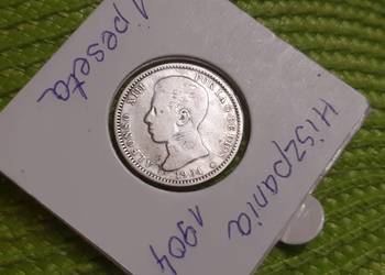 moneta srebrna Hiszpanii z 1904r