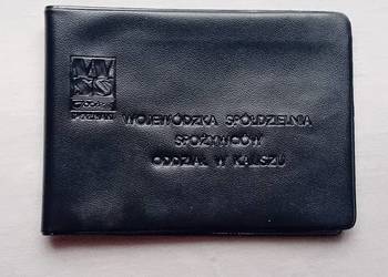 Ceratowy portfelik reklamowy WSS Społem - Kalisz z okresu PRL.