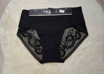 Wyższe bezszwowe majtki L/XL z koronką