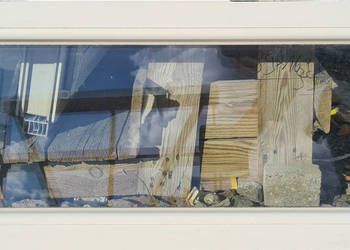 OKNA KacprzaK Witryna 88X36 FIX Używany PCV Plastikowy