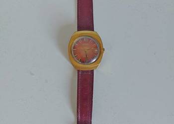 zegarek Wostok ZSRR 17 Jewels, czerwona tarcza, pozłacany, vintage