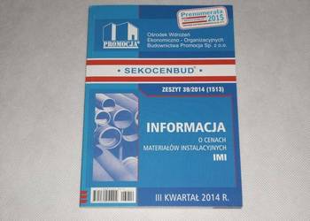 SEKOCENBUD materiały instalacyjne IMI 3 kw 2014 SEKOCENBUD materiały instalacyjne IMI 3 kw 2014