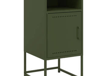 Szafka nocna oliwkowa zieleń 36x39x78 cm stal WM-846574