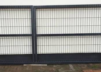 Brama panelowa 2 skrzydłowa, furtka, słupki, ogrodzenie