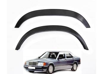 Mercedes W201 nakładki na błotnik czarny mat 4 szt sierpy