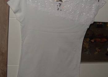 _IDEAL _NOWA_ Biała bluzeczka z Gipiurą r. M/L