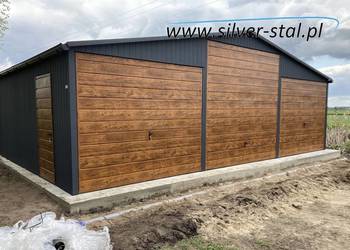 Garaż blaszany dwuspadowy 9x6 9x5 blaszak wiata blaszaki Silver-Stal