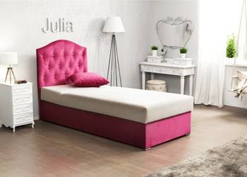 DLA DZIECKA łóżko tapicerowane z kryształkami JULIA 100x200