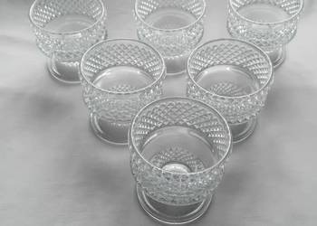 Komplet 6 pucharków do lodów / deserów Libochovice. Proj. Vratislav Sotola.