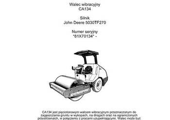 Instrukcja DTR walec DYNAPAC CA134