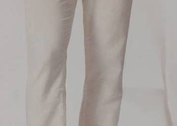 LIVERGY spodnie męskie z lnem i bawełną, beżowe, rozmiar L (52/54)