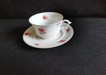Stara filiżanka Łucja Maki porcelana Giesche Art Deco 1930