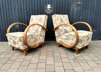 Fotel Art Deco, Czechosłowacja, lata 30, unikatowa forma, rzadki model