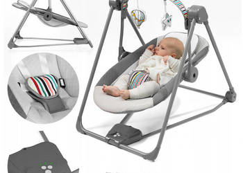 Leżaczek bujaczek elektryczny 2w1 huśtawka kołyska dla dzieci Lionelo Otto