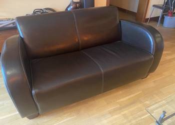 Kanapa Sofa Tapczan - Skórzana - Ładny Stan