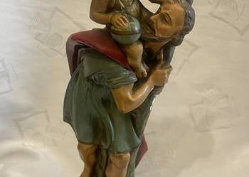 Polichromowana Figurka Św. Krzysztofa