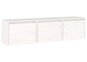 Szafki pod TV 3 szt. białe lite drewno sosnowe WM-3100125