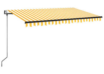 Automatycznie zwijana markiza LED i czujnik wiatru 450x350 cm WM-3069213