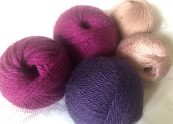 wełna , włóczka, wyprzedaż , resztki,  waga od 120 - 170 gram za zestaw