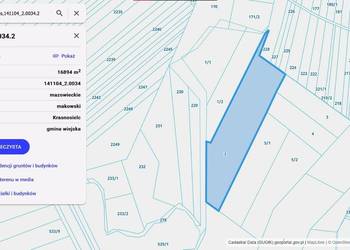 Działka rolna gmina Krasnosielc Zwierzyniec (obręb 0034) nr. ewid. 2