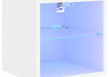 Ścienna szafka telewizyjna z LED biała 30x285x30 cm WM-836973