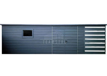 Schowek Domek Ogrodowy 6,5x2,5m + wiata 1,5x2,5m Brama dwuskrzydłowa  TS841 Schowek Domek Ogrodowy 6,5x2,5m + wiata 1,5x2,5m Brama dwuskrzydłowa  TS841